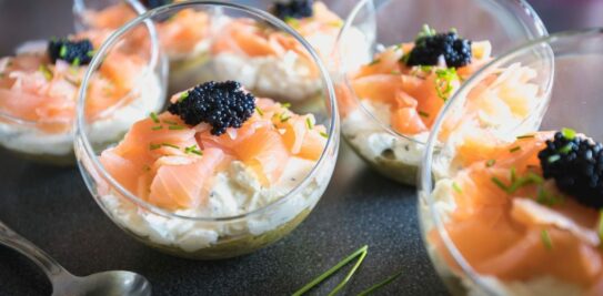 Smoked Salmon, Avocado, and Cream Cheese Verrines