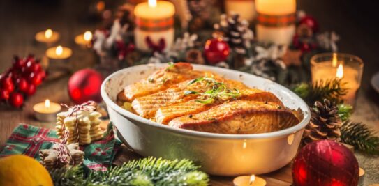 Stuffed Pork Loin with Cranberry Apple Glaze